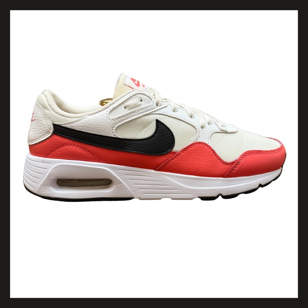 Nike Air Max SC Women’s Sneakers White Black Crimson Size 11 Running Shoes EUC